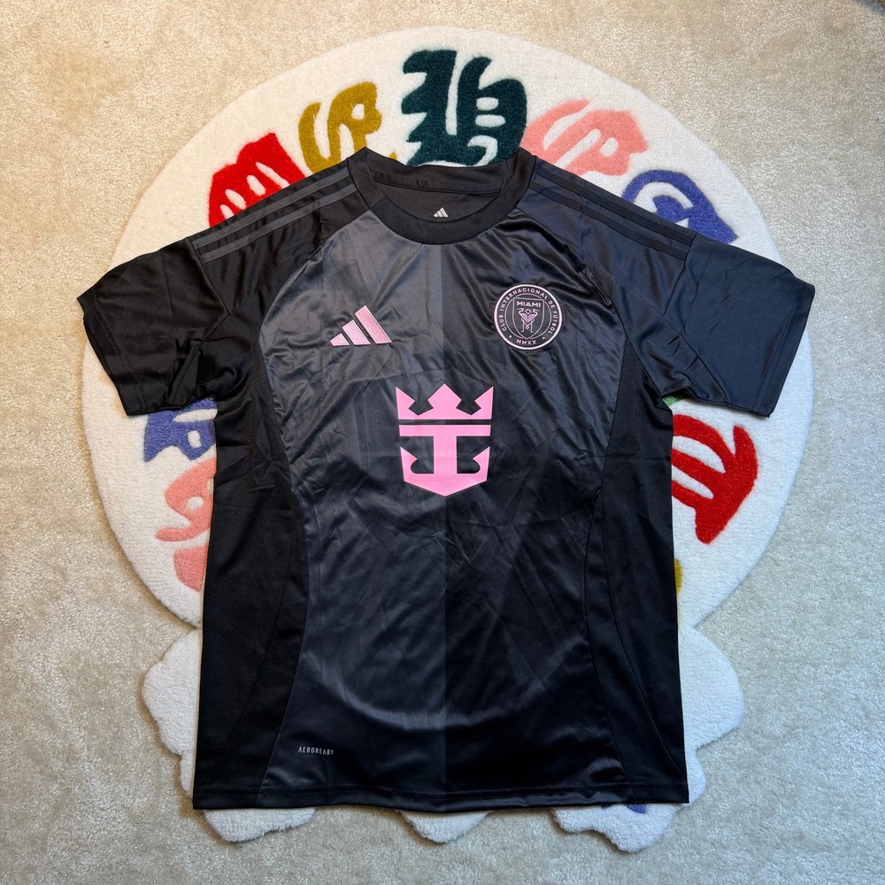 Adidas Inter Miami CF Messi 10 Away Jersey Black Pink Player Version Size M NWT